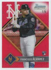 Francisco Alvarez [Red] Baseball Cards 2023 Bowman Sterling Tek Prices