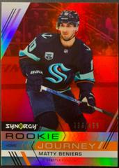 Matty Beniers [Red] #RJ-5 Hockey Cards 2022 Upper Deck Synergy Rookie Journey Home Prices