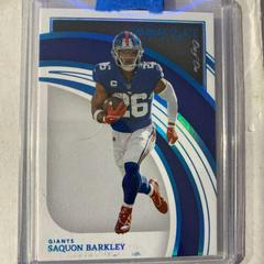 Saquon Barkley [Blue] #67 Football Cards 2022 Panini Immaculate Collection Prices