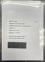 Brock Purdy [Autograph Holo] #277 Football Cards 2022 Panini Donruss Optic Prices