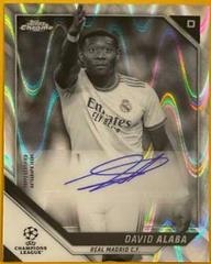 David Alaba [Black & White Ray Wave Refractor] Soccer Cards 2021 Topps Chrome UEFA Champions League Autographs Prices