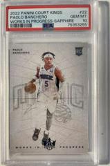 Paolo Banchero [Sapphire] #22 Basketball Cards 2022 Panini Court Kings Works in Progress Prices