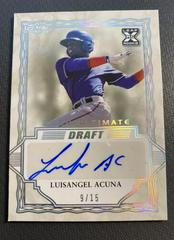 Luisangel Acuna [Spectrum Silver] #A-LA1 Baseball Cards 2020 Leaf Trinity Autographs Prices