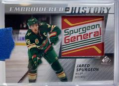 Jared Spurgeon Hockey Cards 2021 SP Game Used Embroidered in History Prices