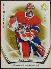 Carey Price [Limited Gold] Hockey Cards 2021 SP Authentic Prices