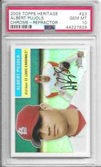 Albert Pujols [Refractor] #23 Baseball Cards 2005 Topps Heritage Chrome Prices