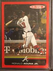 Ronald Acuna Jr. [Red] #2 Baseball Cards 2019 Topps Total Prices