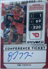 Obi Toppin [Conference Autograph] #52 Basketball Cards 2020 Panini Contenders Draft Picks Prices