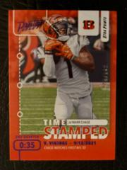 Ja'Marr Chase [Purple] #TS-9 Football Cards 2022 Panini Prestige Time Stamped Prices