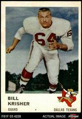 Bill Krisher #205 Football Cards 1961 Fleer Prices