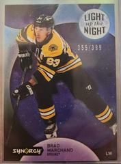 Brad Marchand [Blue] #LN-BM Hockey Cards 2022 Upper Deck Synergy Light Up The Night Prices
