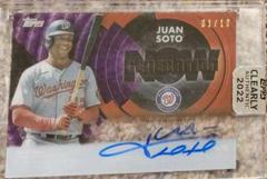 Juan Soto [Purple] #GNA-JS Baseball Cards 2022 Topps Clearly Authentic Generation Now Autographs Prices