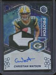 Christian Watson [Cobalt] #PPA-CW Football Cards 2022 Panini Elements Proton Patch Autographs Prices
