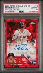 Triston Casas [Red] #USA-TC Baseball Cards 2023 Topps Chrome Update Sapphire Autographs Prices