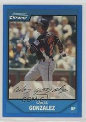 Carlos Gonzalez [Blue Refractor] #108 Baseball Cards 2007 Bowman Chrome Draft Picks & Prospects Prices