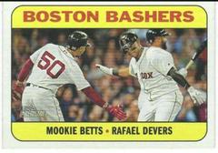 Rafael Devers, Mookie Betts Baseball Cards 2018 Topps Heritage Combo Cards Prices