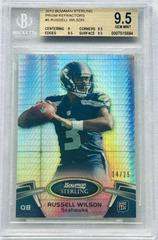 Russell Wilson [Prism Refractor] Football Cards 2012 Bowman Sterling Prices