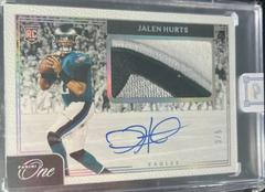 Jalen Hurts [Patch Autograph Platinum] #14 Football Cards 2020 Panini One Prices