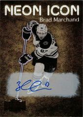 Brad Marchand [Autograph] #NI-19 Hockey Cards 2021 Skybox Metal Universe Neon Icon Prices