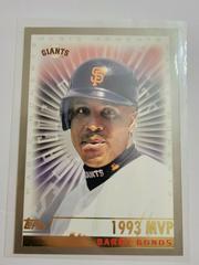 Barry Bonds [Magic Moments 1993 MVP] #476 Baseball Cards 2000 Topps Prices