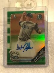 Seth Johnson [Green Refractor] Baseball Cards 2019 Bowman Draft Chrome Picks Autograph Prices