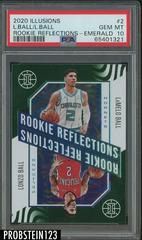LaMelo Ball, Lonzo Ball [Emerald] #2 Basketball Cards 2020 Panini Illusions Rookie Reflections Prices