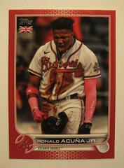 Ronald Acuna Jr. [Red] #220 Baseball Cards 2022 Topps UK Edition Prices