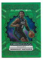 Bennedict Mathurin [Green Flood] #2 Basketball Cards 2022 Panini Obsidian Supernova Prices