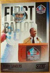Barry Sanders [First Down] #FB-BS Football Cards 2022 Panini Score First Ballot Prices
