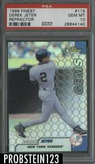 Derek Jeter [Refractor] #115 Baseball Cards 1999 Finest Prices