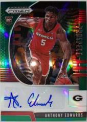 Anthony Edwards [Choice Green Prizm] Basketball Cards 2020 Panini Prizm Rookie Signatures Prices