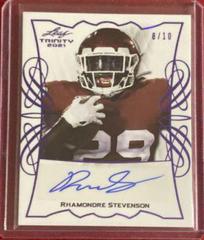 Rhamondre Stevenson [Purple] #TPA-RS1 Football Cards 2021 Leaf Trinity Portrait Autographs Prices