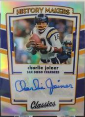 Charlie Joiner Football Cards 2022 Panini Classics History Makers Autographs Prices