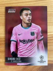 Sergino Dest [Red Refractor] #16 Soccer Cards 2020 Stadium Club Chrome UEFA Champions League Prices
