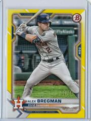 Alex Bregman [Yellow] #25 Baseball Cards 2021 Bowman Prices