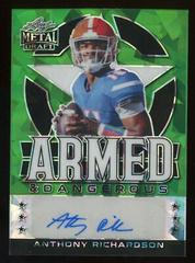 Anthony Richardson [Green Crystal] Football Cards 2022 Leaf Metal Draft Prices