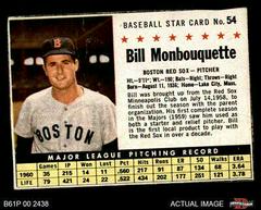 Bill Monbouquette [Hand Cut] #54 Baseball Cards 1961 Post Cereal Prices