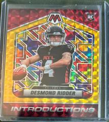 Desmond Ridder [Gold] Football Cards 2022 Panini Mosaic Introductions Prices