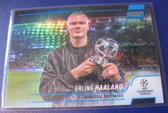 Erling Haaland [Blue Prism] Soccer Cards 2021 Stadium Club Chrome UEFA Champions League Prices