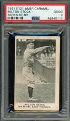 Milton Stock Baseball Cards 1921 E121 American Caramel Series of 80 Prices