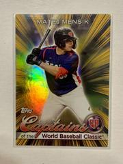 Matej Mensik [Gold Rainbow] #CC-7 Baseball Cards 2023 Topps World Captains of the Classic Prices