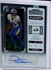 Derion Kendrick [Autograph Playoff Ticket] #248 Football Cards 2022 Panini Contenders Prices
