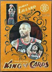 Damian Lillard [Orange] Basketball Cards 2021 Panini Illusions King of Cards Prices