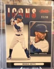 Mookie Betts [Spectrum Red] Baseball Cards 2022 Panini Absolute Icons Prices