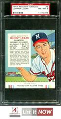 Johnny Logan #5 Baseball Cards 1955 Red Man Tobacco Prices