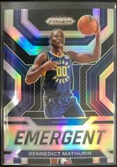 Bennedict Mathurin [Silver] #22 Basketball Cards 2022 Panini Prizm Emergent Prices