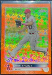 Mike Trout [Orange] #27 Baseball Cards 2022 Topps Chrome Logofractor Prices