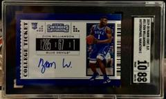 Zion Williamson [Variation 3 Autograph] Basketball Cards 2019 Panini Contenders Draft Picks Prices