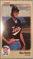 Ron Davis #610 Baseball Cards 1983 Fleer Prices