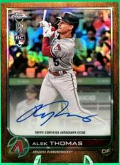 Alek Thomas [Orange] #BBA-AK Baseball Cards 2022 Topps Chrome Ben Baller Autographs Prices